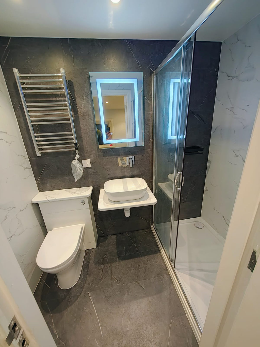 Calacatta SPC Wall Panels Tiles Shower Bathroom 1.6sqm/box, SOLID CORE