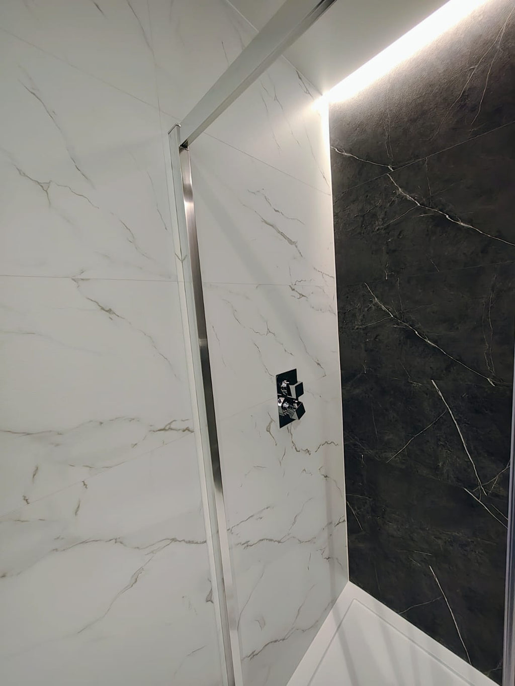 Calacatta SPC Wall Panels Tiles Shower Bathroom 1.6sqm/box, SOLID CORE